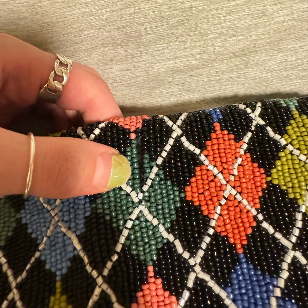 STAUD Limited Edition Beaded Argyle Tommy Bag - Picture 5 of 9